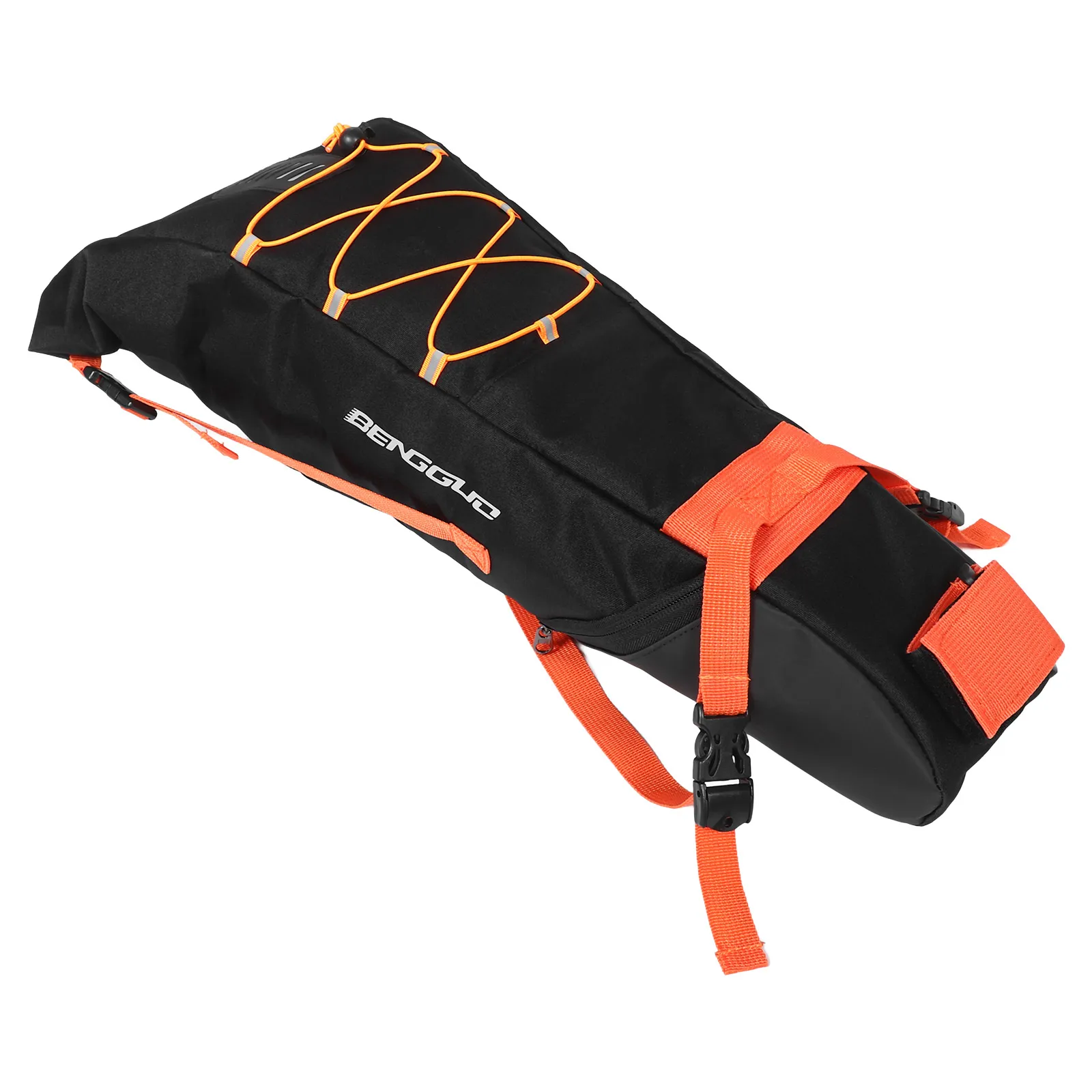 

Multifunctional Waterproof Bike Packing Bag Saddle Pouch Black Orange Bicycle Rear Seat Bag Road Bike Accessories