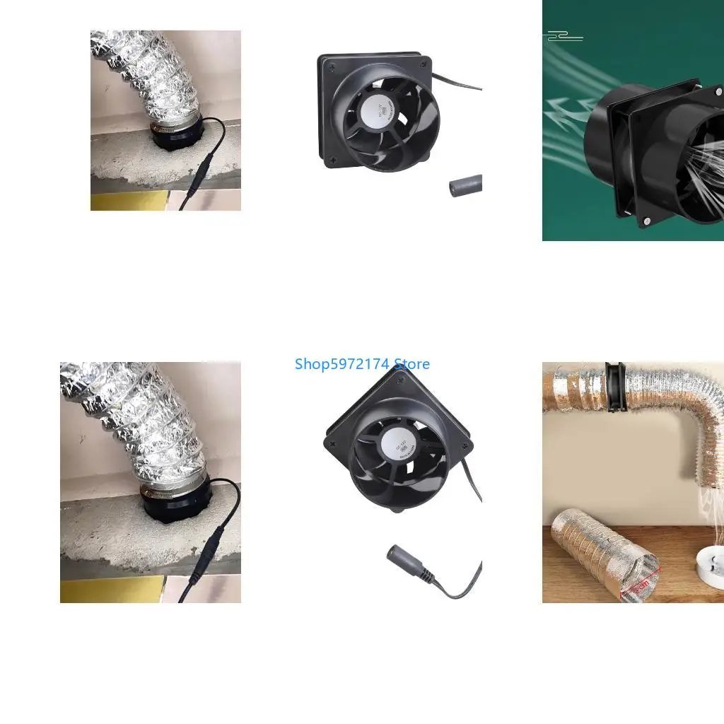 Y3NB 8cm Duct Fan 12V Adjustable Speed Motor For 3D Printer Enclosure Bathroom Ventilation And Workshop Air Circulation