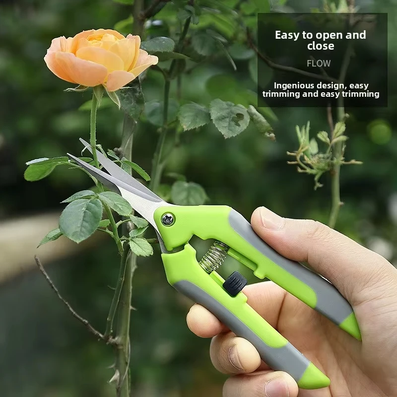 190 mm Gartenschere mit geradem Kopf, rutschfester Griff, Edelstahl-Outils-Handbücher, Haushalts-Bonsai-Gartenschere, Pruing-Schere – Detail 20