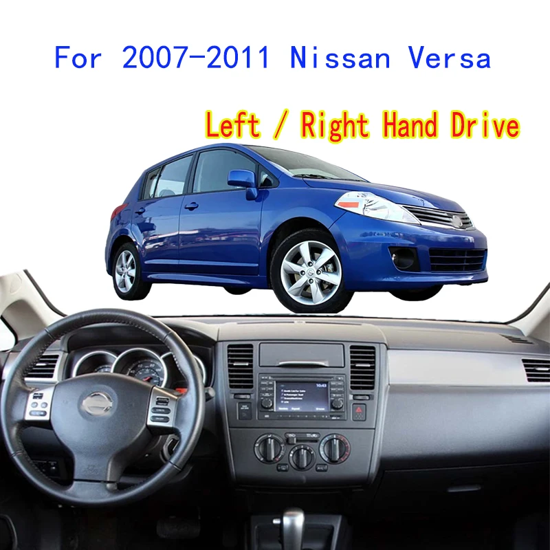 For 2007-2011 Nissan Versa I Mk1 Car-Styling Dashmat Dashboard Cover Instrument Panel Insulation Protective Pad Ornaments