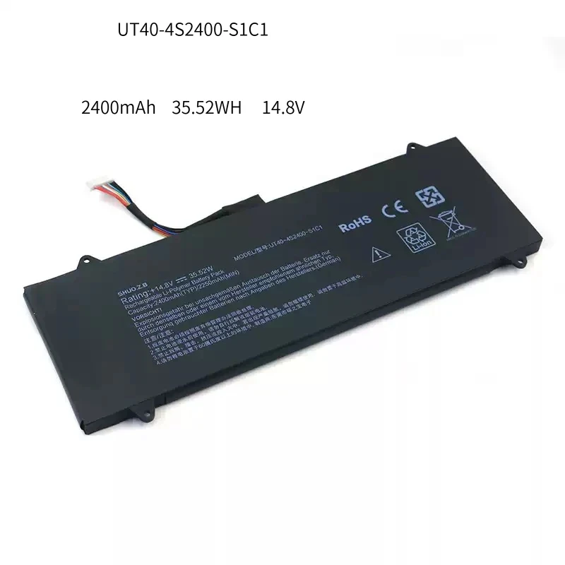 UT40-4S2400-S1C1 Laptop Battery For Haier X3 VIT P3400 Series X3-I33217G40532RDUS 14.8V 35.52Wh 2400mAh