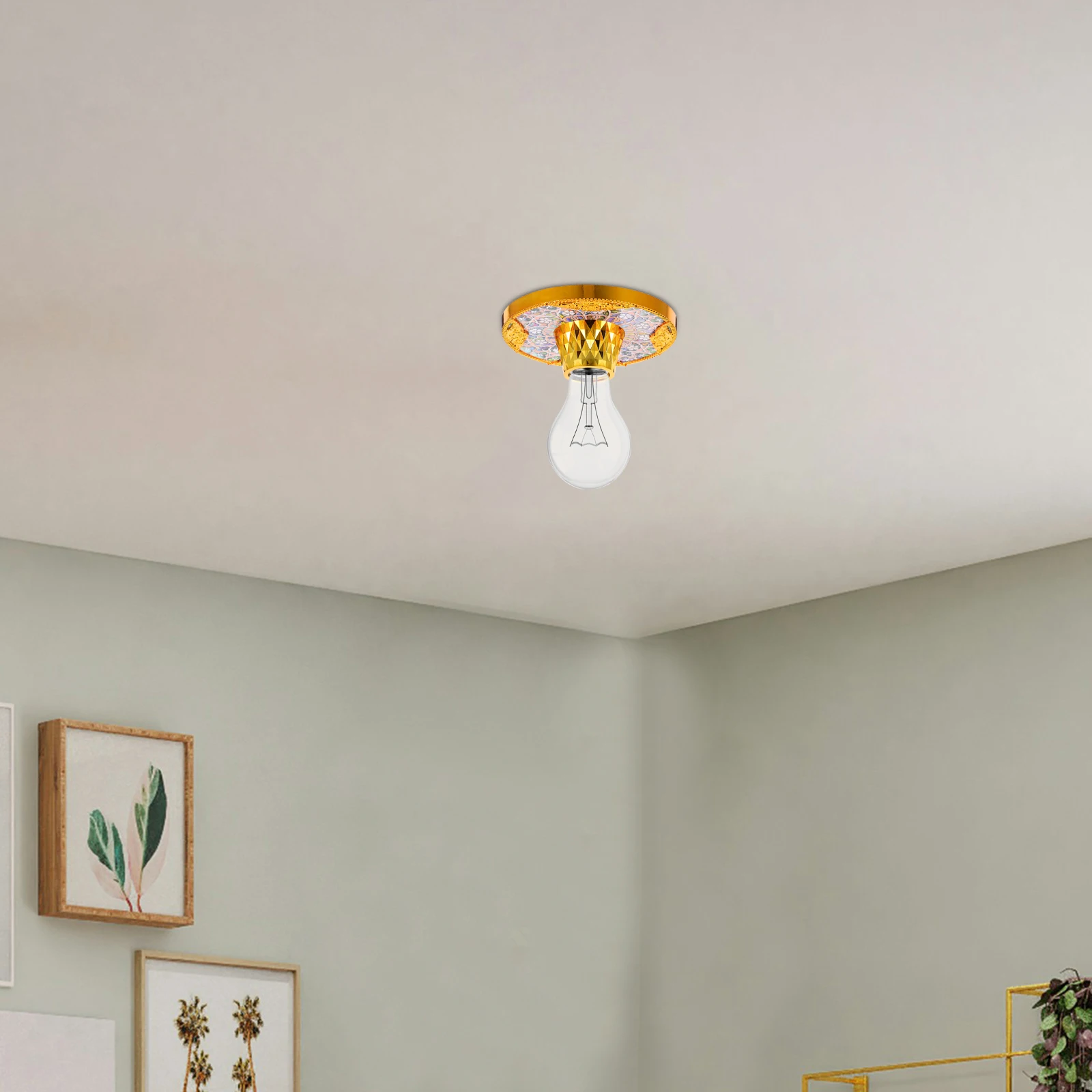 

1Set European Style Lamp Socket Durable Elegant E27 Base Pendant Light Fitting Replacement Parts Safety Stable