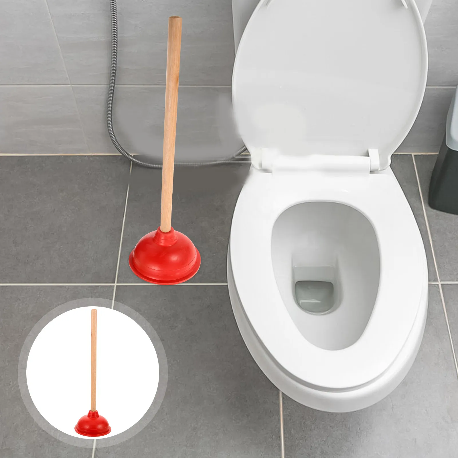 

Toilet Plunger Heavy Duty Rubber Drain Plunger For Bathroom Sink Kitchen Unclog Tool Home Supply Dormitory Toilet Unclogger
