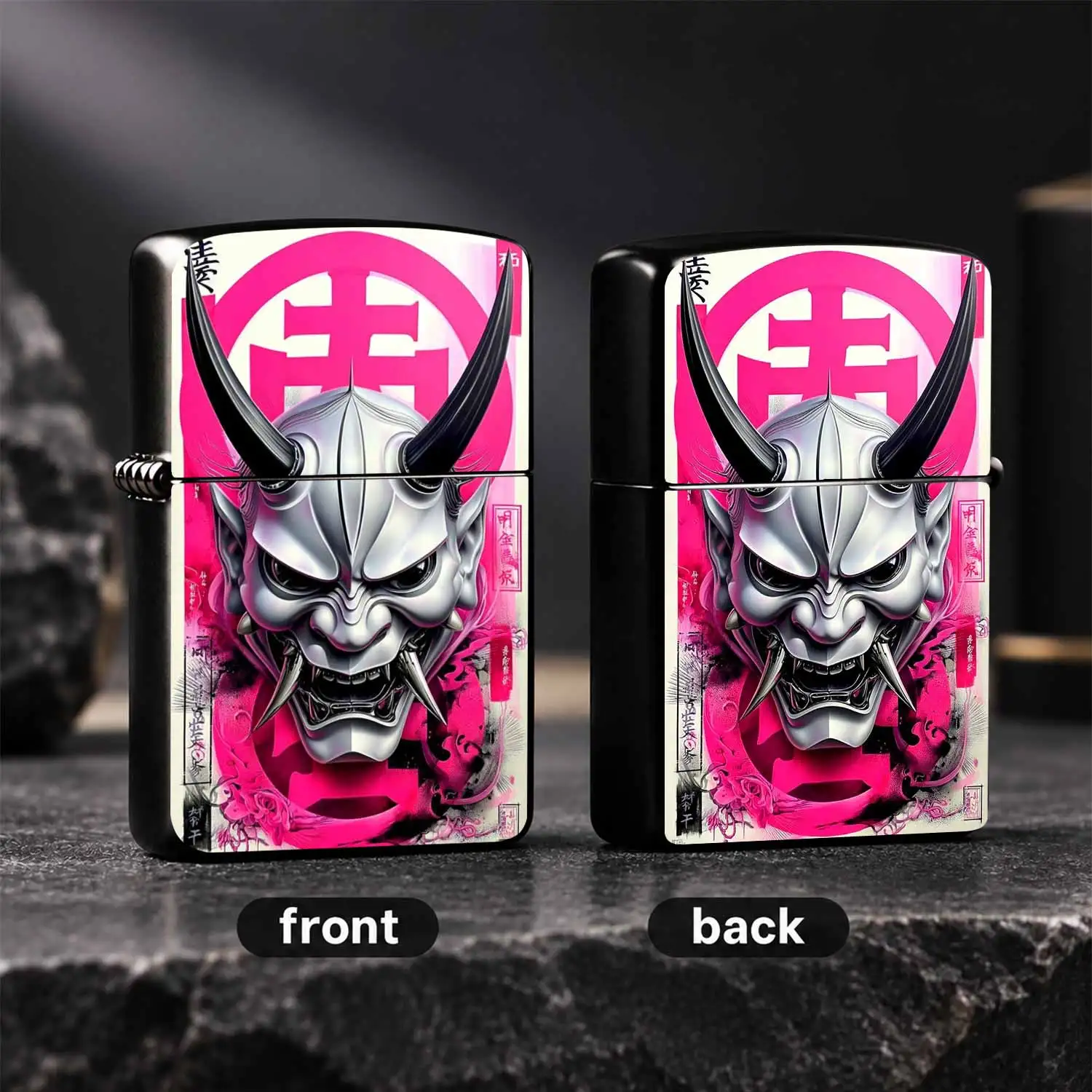 Trendy Japanese Hannya Mask Art Lighter, Cyber Ukiyo-E Style Creative Versatile Igniter, Perfect For Outdoor Camping, Lighting Candles Incense, Daily Carrying Decorative Unique Gift For Art Lovers A Humorous And Interesting Lighter