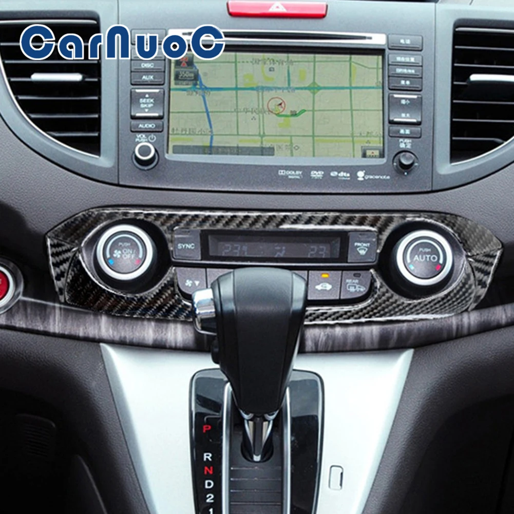 

Carbon Fiber Car Sticker Climate Control Panel Decorative Cover Trim For Honda CRV 2012 2013 2014 2015 2016 Interior Accessories