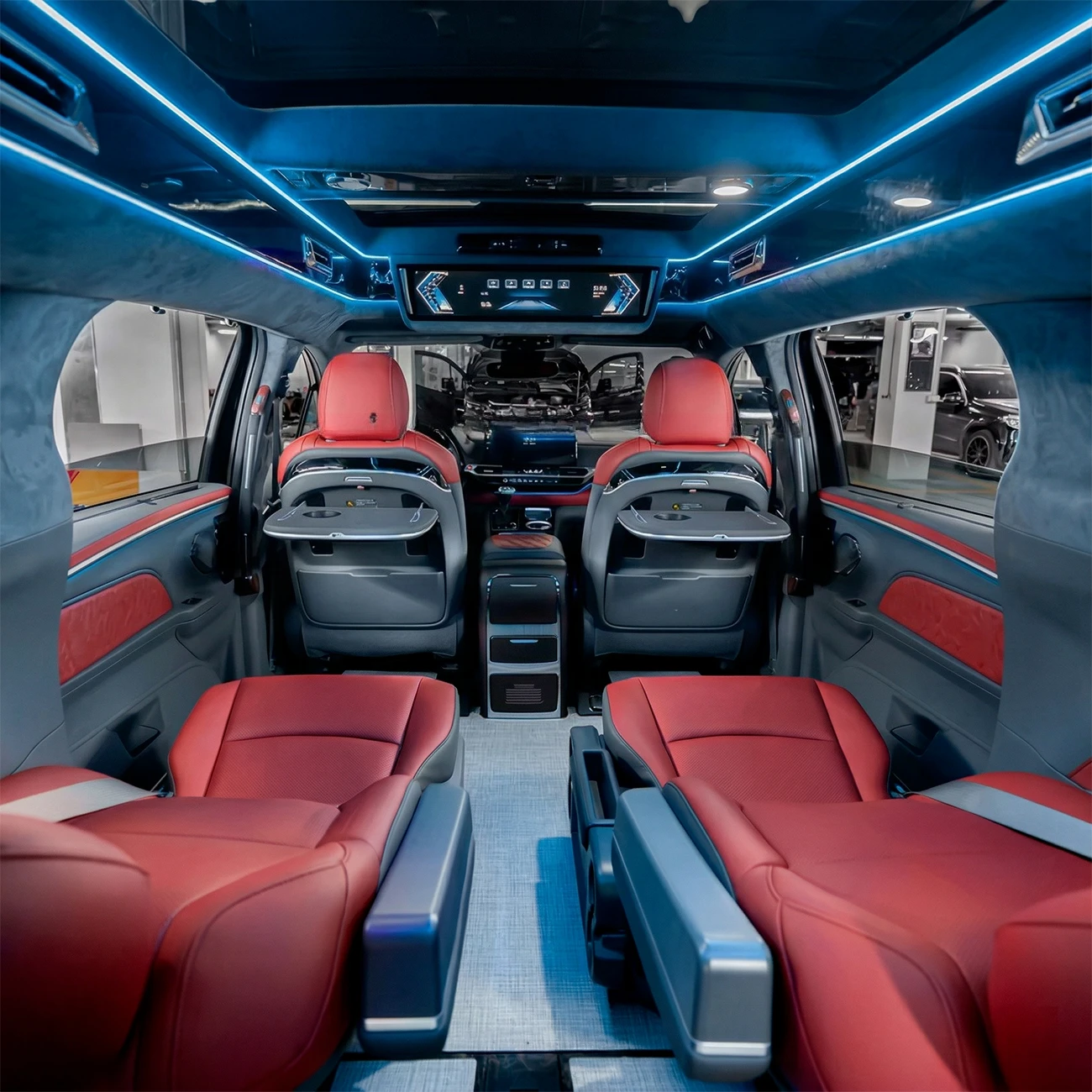 VIP Custom Interior Reception Vehicle Captain Seats Carbon Fiber Full Car Conversion | OEM Custom Manufacturer