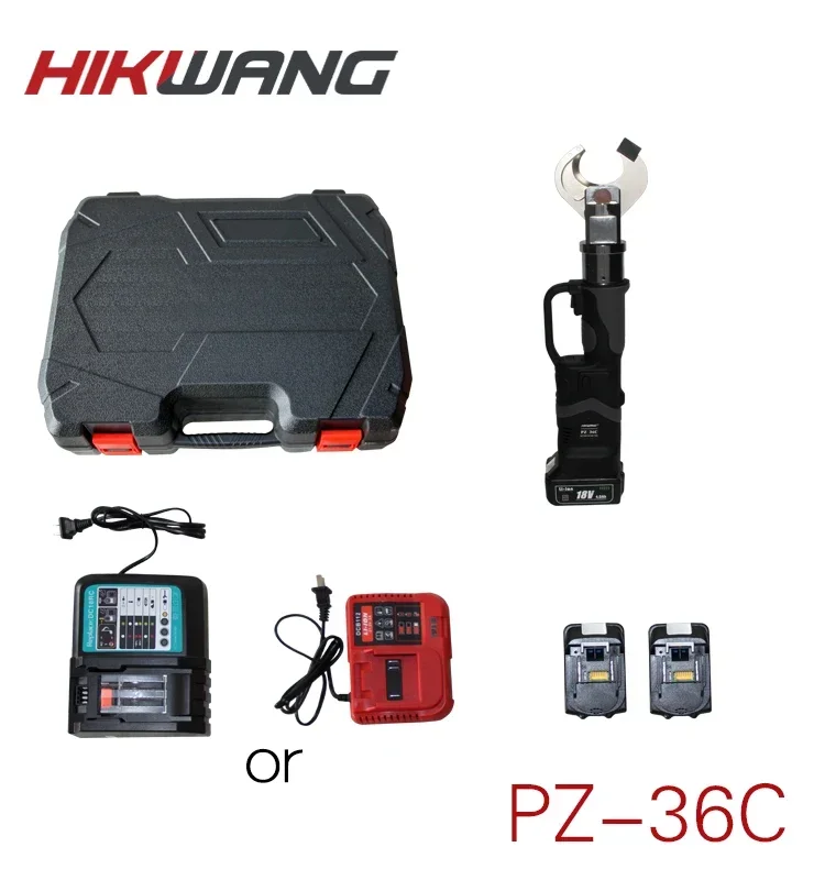 

2026 PZ-36C hydraulic electric battery cable cutter for CU AL cable ACSR optional with insulating rods for 10Kv