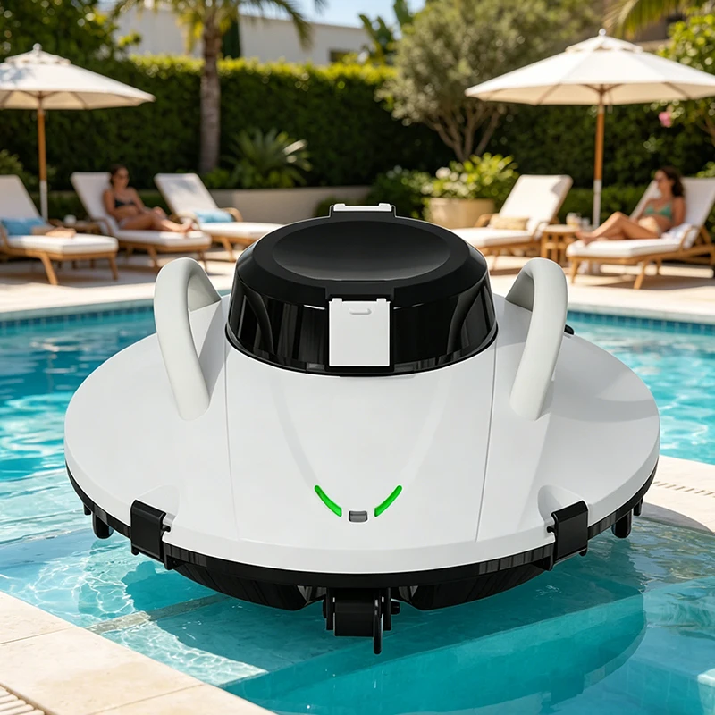 

Wireless Automatic Pool Robot Strong Suction for Above Ground Pool Cordless Swimming Cleaner