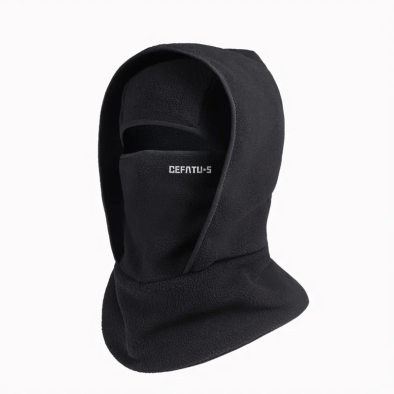 

Outdoor Warm Balaclava Hat Autumn Winter Head Cover Two-Layer Hat Design for Cycling/Skiing/Fishing
