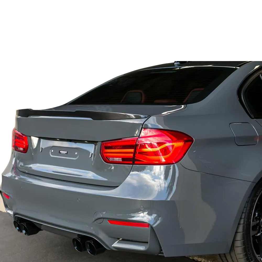 Tail Trunk Wings Decoration Rear Lip Rear Trunk Lid Spoiler Carbon Glossy Black M4 Style For BMW 3 Series F30 F31 F35 2012-2019