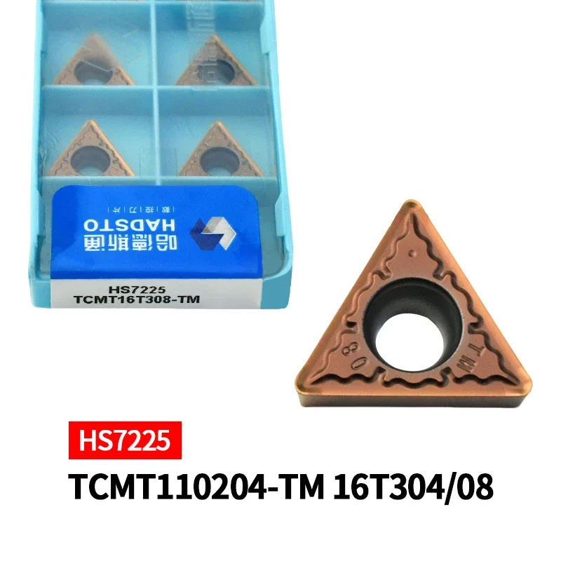 

10pcs HADSTO Original Carbide Inserts TCMT110204 TCMT110208 TCMT16T304 TCMT16T308 TCMT16T312 TM HS7225 CNC Turning Blades