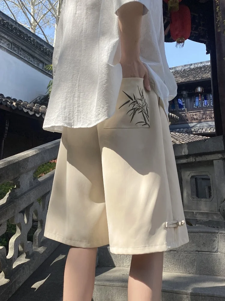 

Новые китайские мужские шорты: летние, тонкие, свободные, прямые, повседневные, модные, дышащие, удобные, длиной до колена.