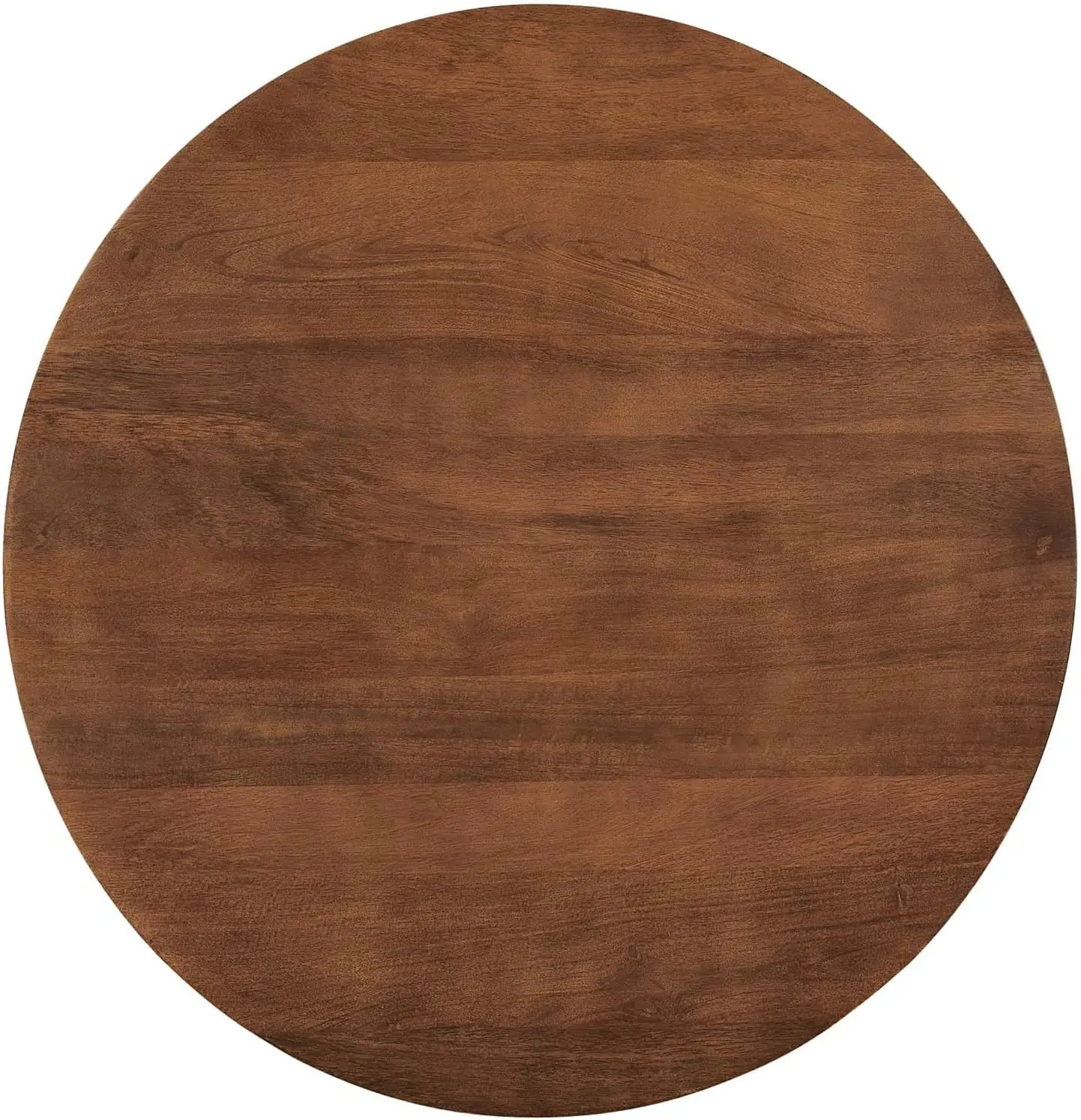 Lina Round Wood Coffee Table in Walnut