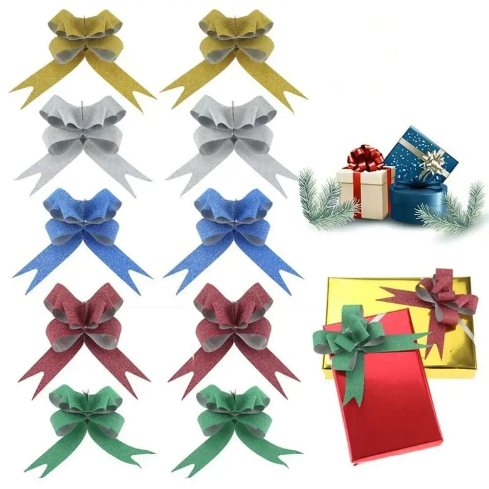 10Pcs Bowknots Ribbons For Gift Wrappers Wedding Birthday Party Pull Bow Knot Ribbon Christmas Gift Wrapping Ribbons Decoration