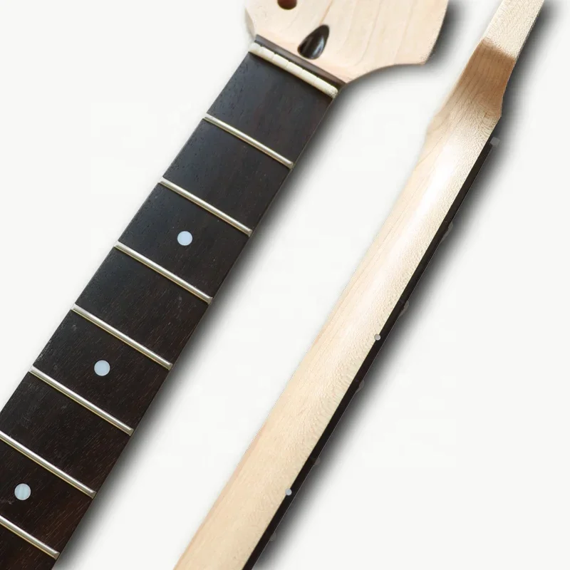 22 Fret Canadian Maple ST Guitar Neck By Nitro Finished Rosewood Fingerboard And MOP Dot Markers