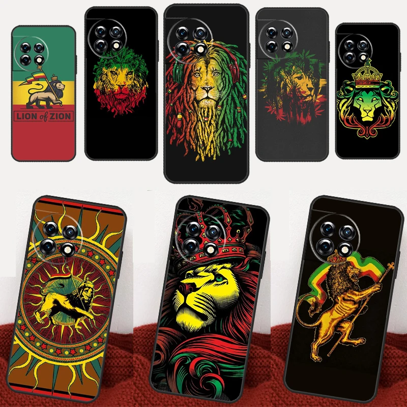 Rastafarian Lion Case For OnePlus 11 10 8 9 Pro 9R 9RT 8T 10T Nord 2T CE 2 3 Lite N100 N30 N20 N10 Cover