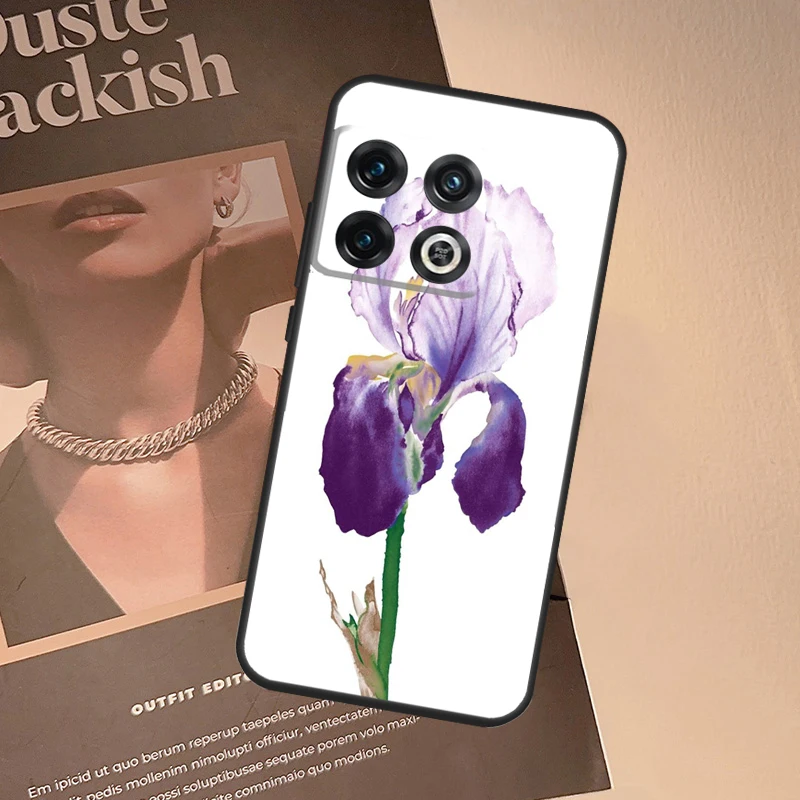 القزحية الأرجواني زهرة المائية الحال بالنسبة OnePlus 15 13 13R 13T 12 12R 11 10 10T 8T Nord CE 4 2 3 Lite N20 N30 Nord 5 غطاء #6