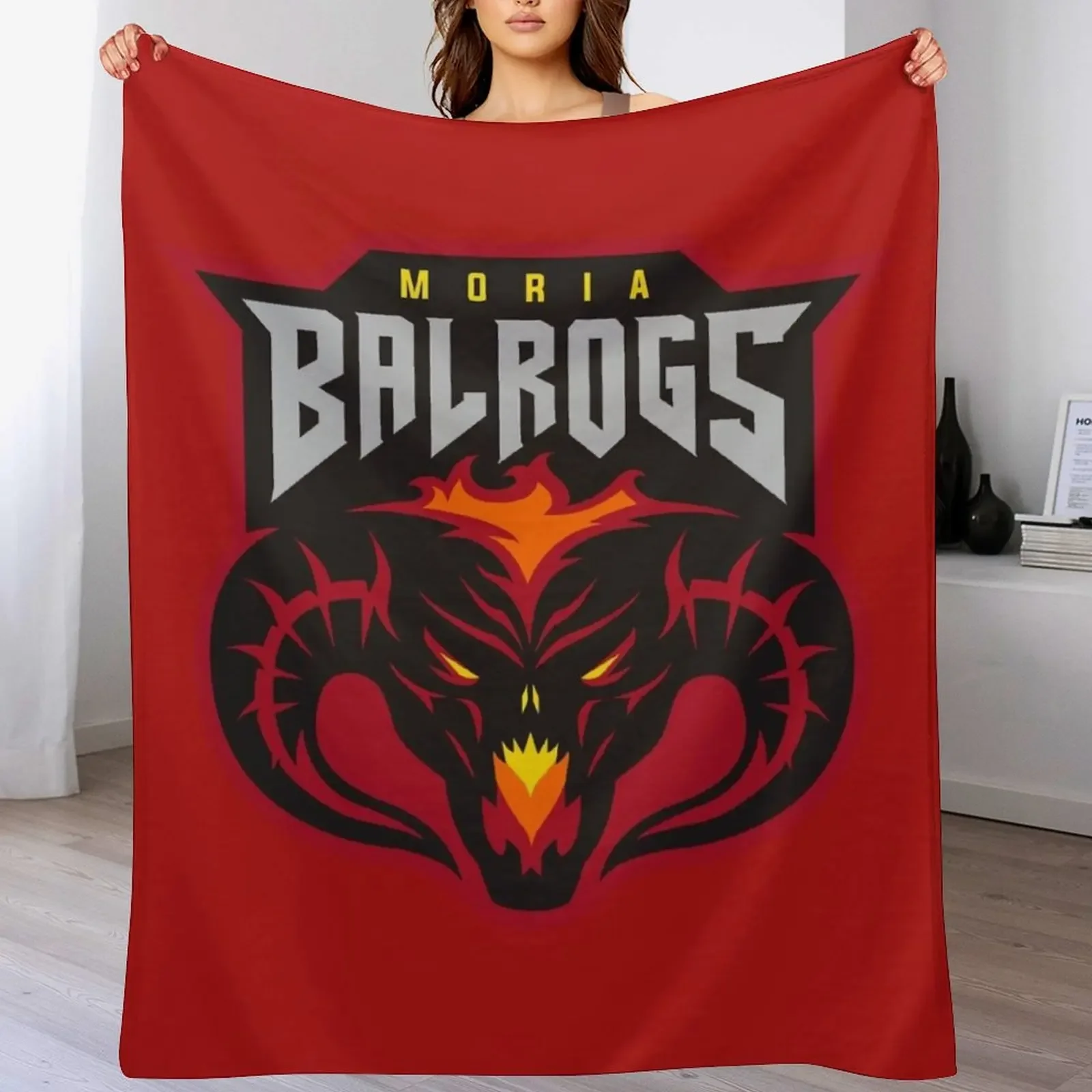 

Moria Balrogs Throw Blanket For Baby Soft Plaid Multi-Purpose Luxury Thicken Blankets