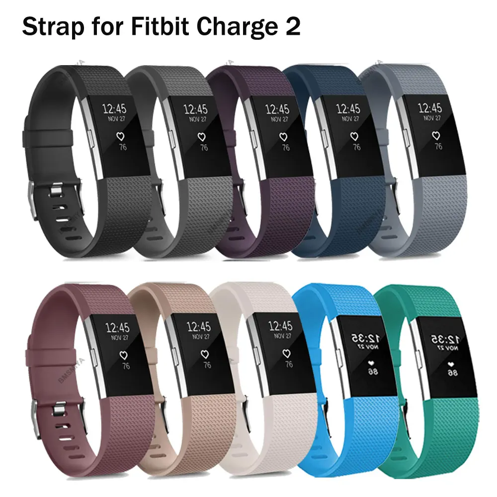 1PCS Sillicone Wrist Strap for Fitbit Charge 2 Band Adjustable Replacement Wristbands for Fitbit Charge2 Bracelet Accessories