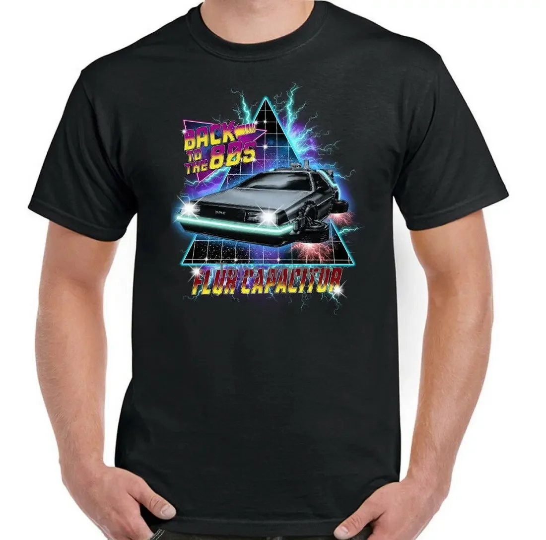 

Flux Capacitor Mens Funny Retro Tops Tee T Shirt 80 Movie Back To The Future Dmc Car Harajuku Men Tops T-Shirt