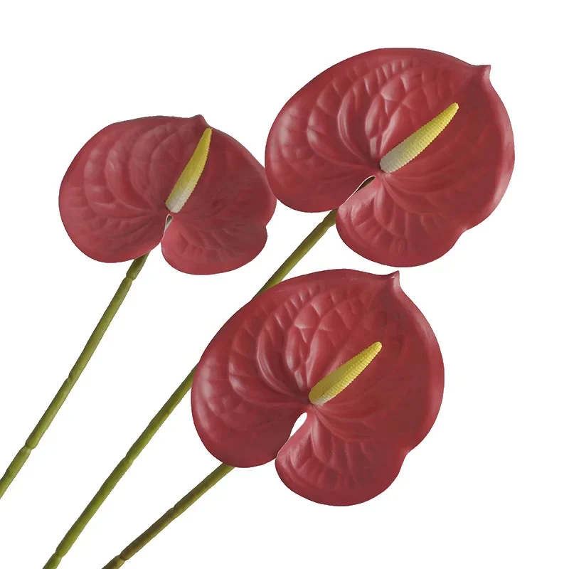 Simulated Flower Living Room Home Decoration Artificial Plant Simulation 3D Printing Film Red Palm Wedding Decoration