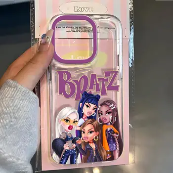 可愛粉紅芭比娃娃手機殼,適用於三星 Galaxy S25 S24 S23 S22 S21 S20 FE Note20 Note10 Edge Plus Ultra 5G 透明保護套 12 最佳銷售 布拉茨娃娃案 - №9