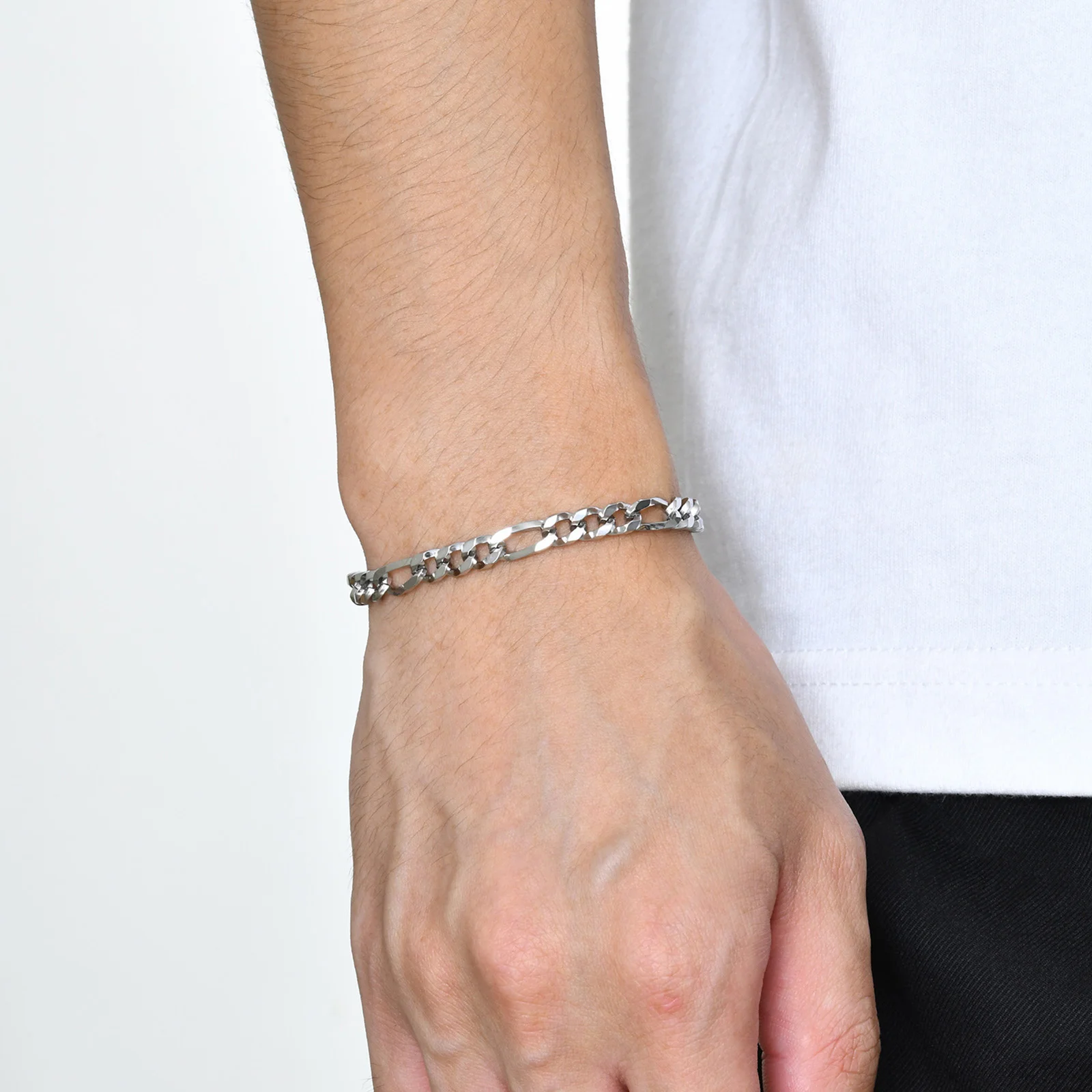 Figaro Chain Bracelets for Men Women,Adjustable Stainless Steel Silver Gold Color NK Chains Bracelets,Jewelry Accessories Gift