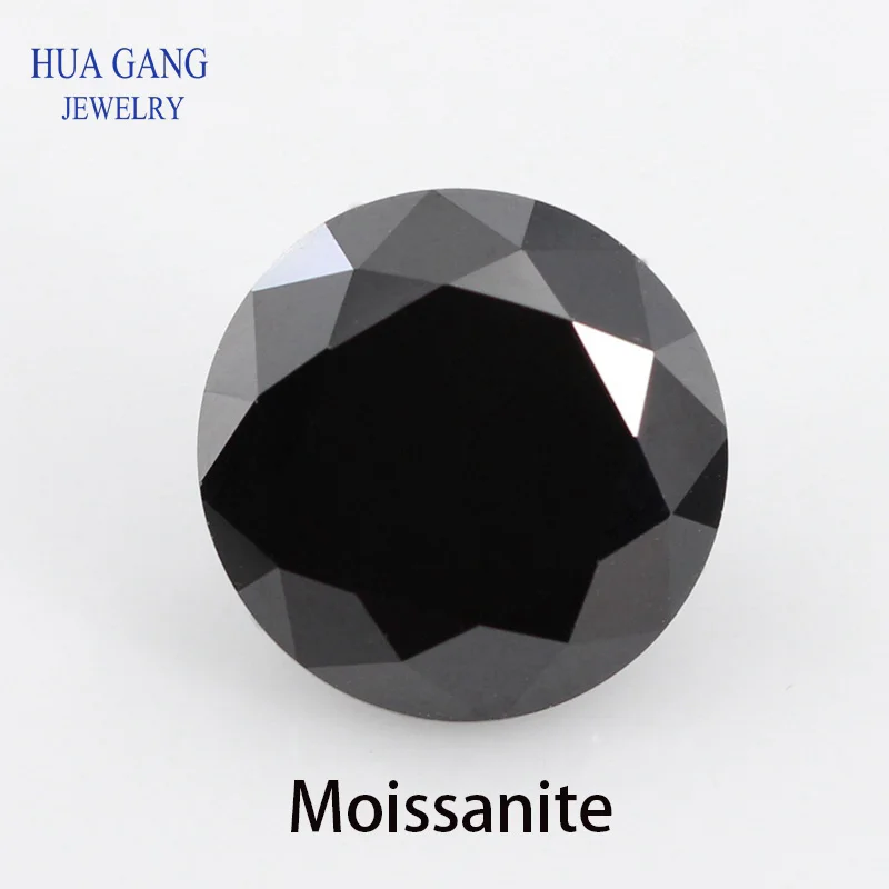 

Black Loose Moissanite Stone Gemstones Excellent Cut Grade Test Positive Diamonds