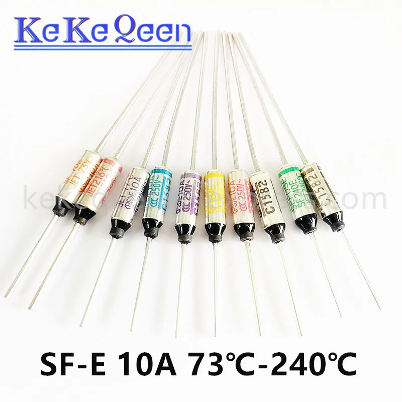 10pcs/lot SF240E SF240Y Thermal Fuse 10A/15A 250V RY 240C Thermal Cutoffs Tf240C Degree Temperature Fuses SF214E SF214Y 216℃