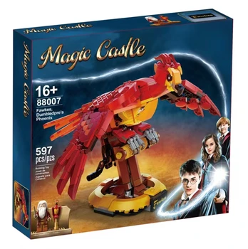 บล็อกตัวต่อประกอบ88007ฟีนิกซ์จิ้งจอกแดงอนุภาค597ตัวต่อเด็กชายและเด็กหญิงบล็อกตัวต่อเพื่อการศึกษา