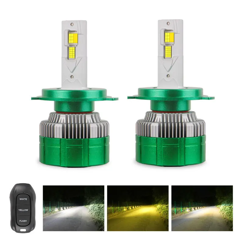 

Hot Sale K14 320W Dual/Triple Color LED Headlight Bulb Remote Switch 6000K Ultra Bright Penetration Car Accessories