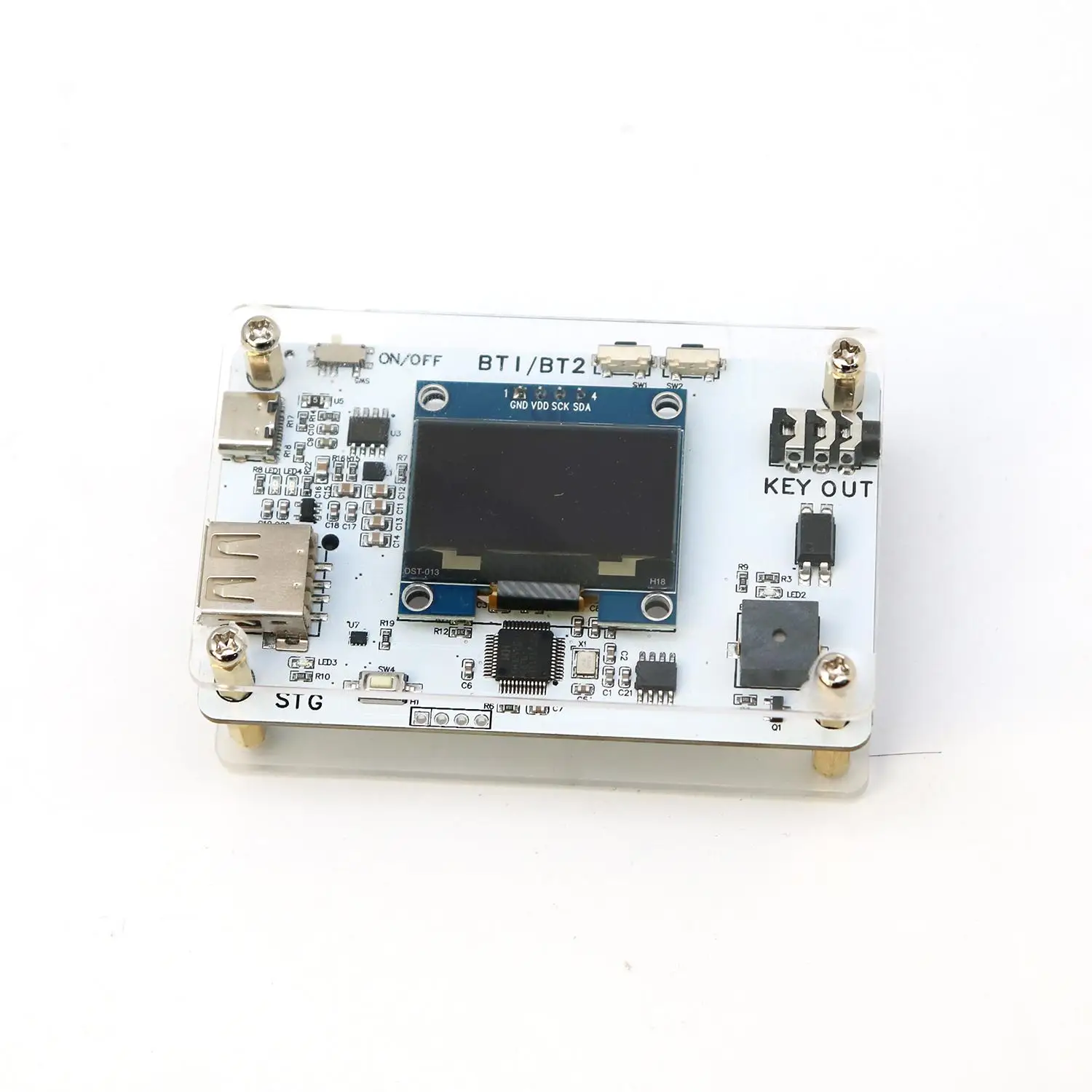 1.3”display USB Keyboard Electronic Key Morse Code Practice Transmit FOR Ham 3.5mm Radio Station Training USB Bluetooth Keyboard