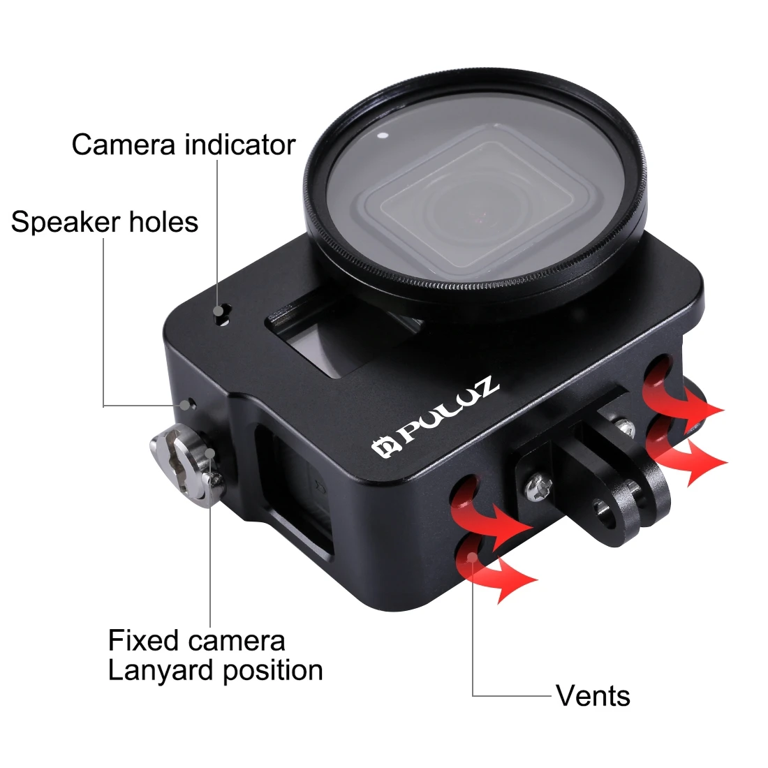 PULUZ Housing Shell For GoPro HERO 5 6 7 Black Aluminum Alloy Hard Protective Cage Frame Case For GoPro Hero 2018 Camera Cage