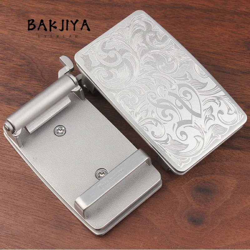 Men's Pure Titanium Automatic Belt Buckle 35mm/40mm Toothless Slide Clasp Hypoallergenic Rustproof Leather DIY Belt Accessories