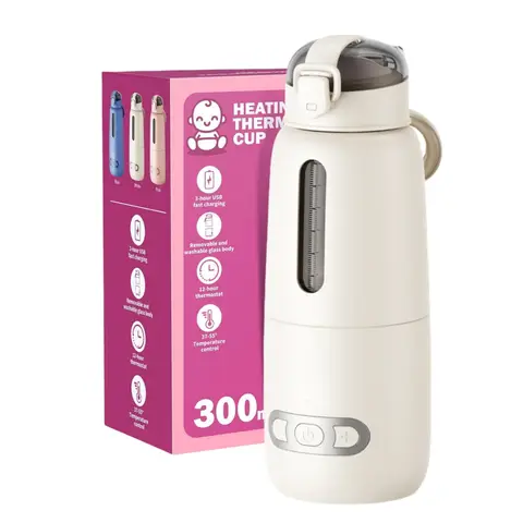 유아용 전기 인스턴트 젖병 히터, USB 충전식, 식품 등급 유리, 야외 여행, 휴대용 젖병 워머, 15000mAh