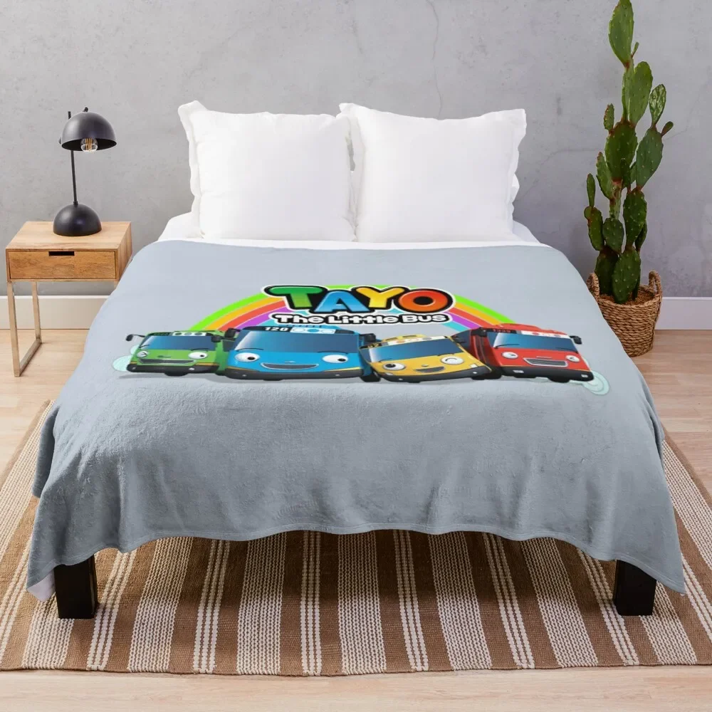 

Tayo And Friends Throw Blanket Plush Fuzzy Cozy Blanket for Couch Sofa