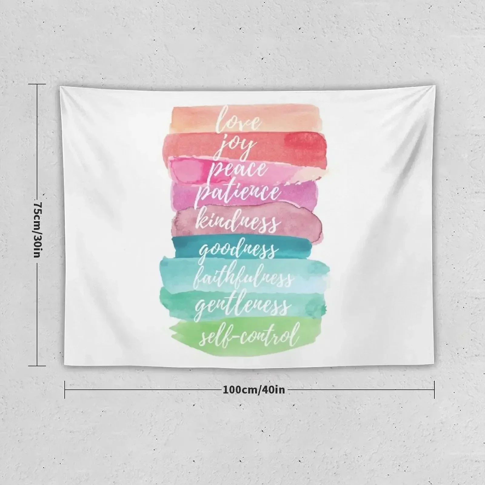 Fruit of the Spirit Watercolor Rainbow Design Tapestry House Decoration Wall Decorations Tapestry