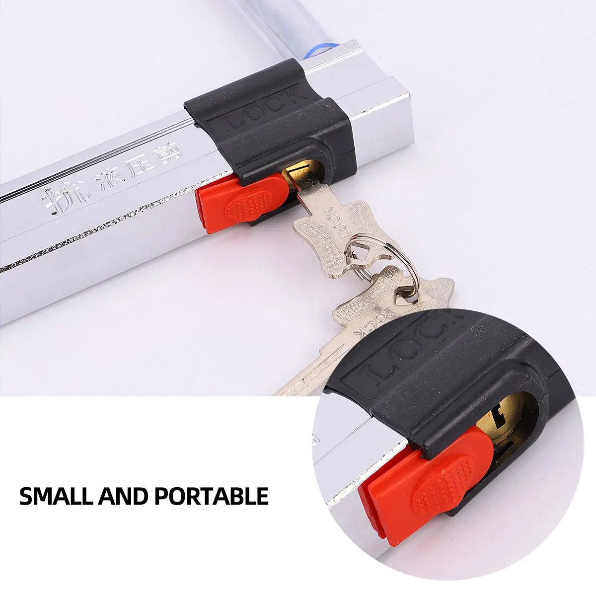 

1Pcs Bike U-Shaped Lock Heavy Duty Anti Theft Hydraulic Resistance Shackle for Outdoor Cycling Security Mountain Bike