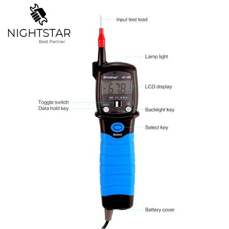 HP-38B Digital-Multimeter Stift Typ Meter DC AC Spannung Kontinuität Tester Werkzeug Typ Diode esr meter Widerstand Meter