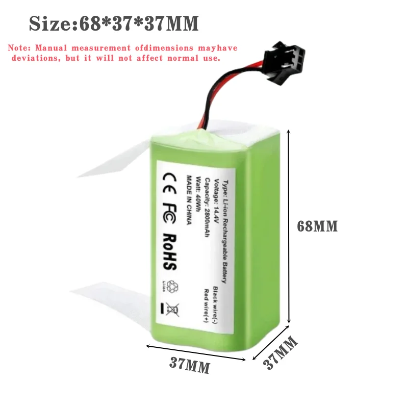 

Original High-quality14.8V 2800mAh Li-ion Battery for Conga Excellence 950 990 1090 1790 1990 Deebot N79S N79 DN622 Eufy Robovac