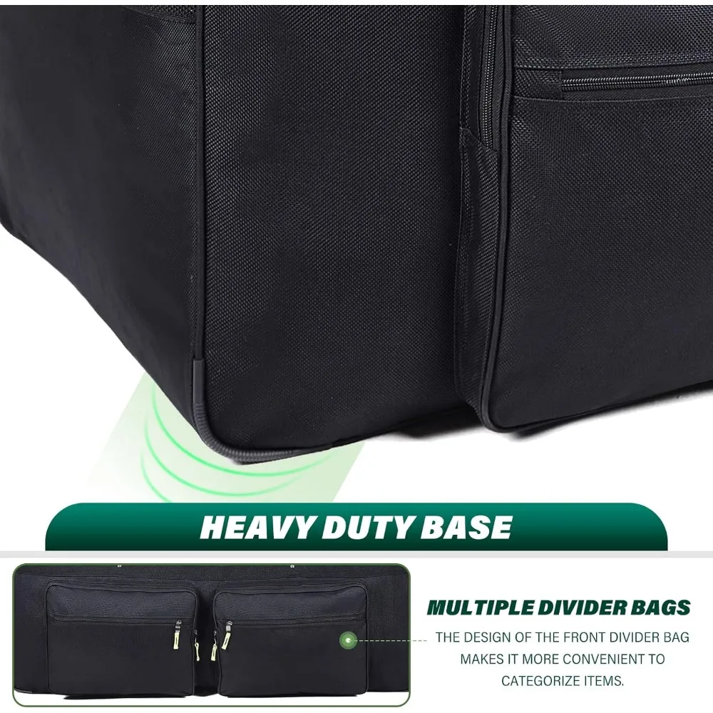 Gilbins Camp 1800 Denier صندوق ناعم شديد التحمل مع حزام كتف (بدون تطريز، 52x18x20 18,720 Cu. بوصة.)