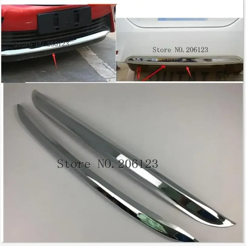 

For Toyota Corolla Altis 2014 2015 2016 Car cover Bumper engine ABS Chrome trims Front bottom Grid Grill Grille hoods edge 2pcs