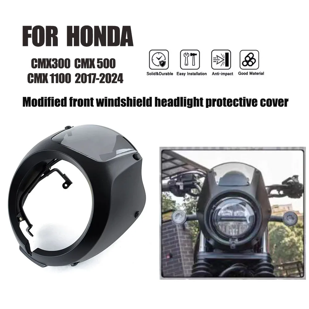 

Motorcycle headlight fairing windshield for Racer Honda CMX1100 CMX500/300 retro headlight windshield accesorios para moto