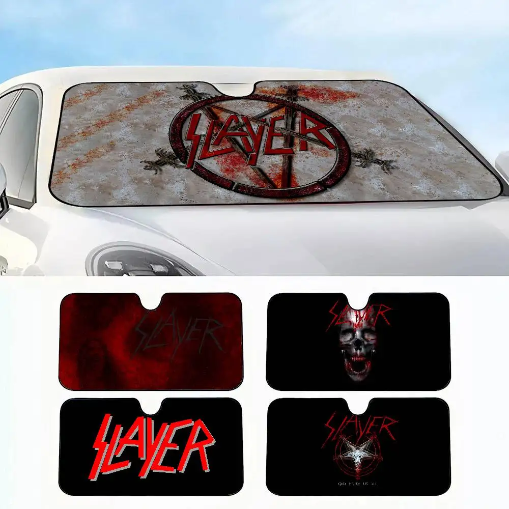 

S-Slayer M-Metal Band Car SunShade Car insulation windshield sunshade, UV blocking sunshade protector