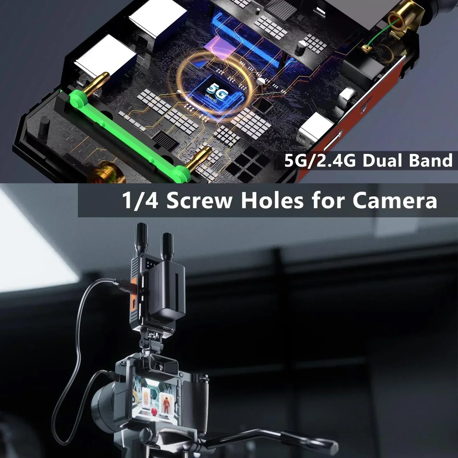 4k двойной HDMI беспроводной удлинитель передачи аудио и видео передатчик и приемник поддержка аккумулятора свадебная камера прямая трансляция