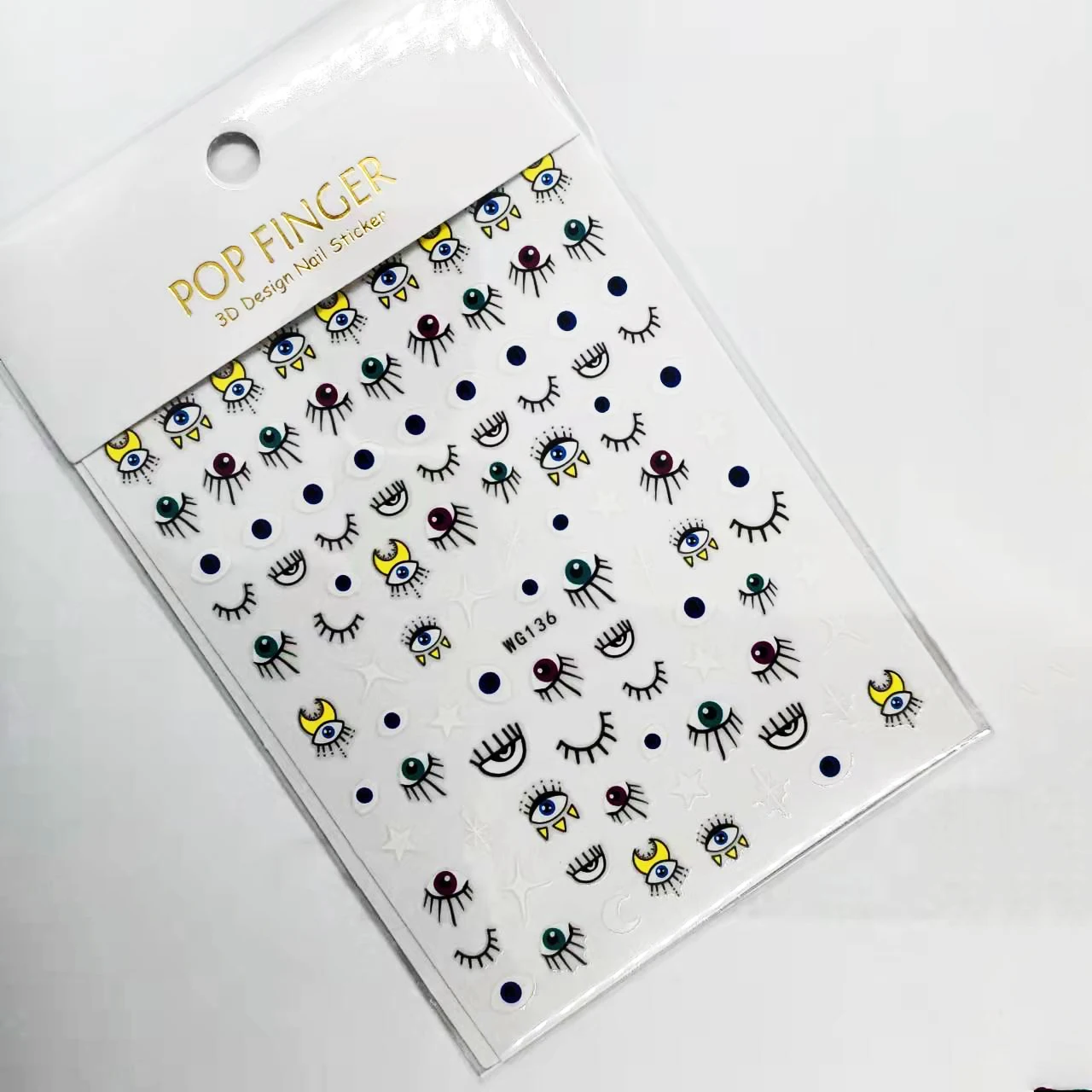 Nail Stickers Abstract Line Pattern Evil Eye Design Nail Sliders DIY Self Adhesive Sticker Tips Nail Art Decoration accessories