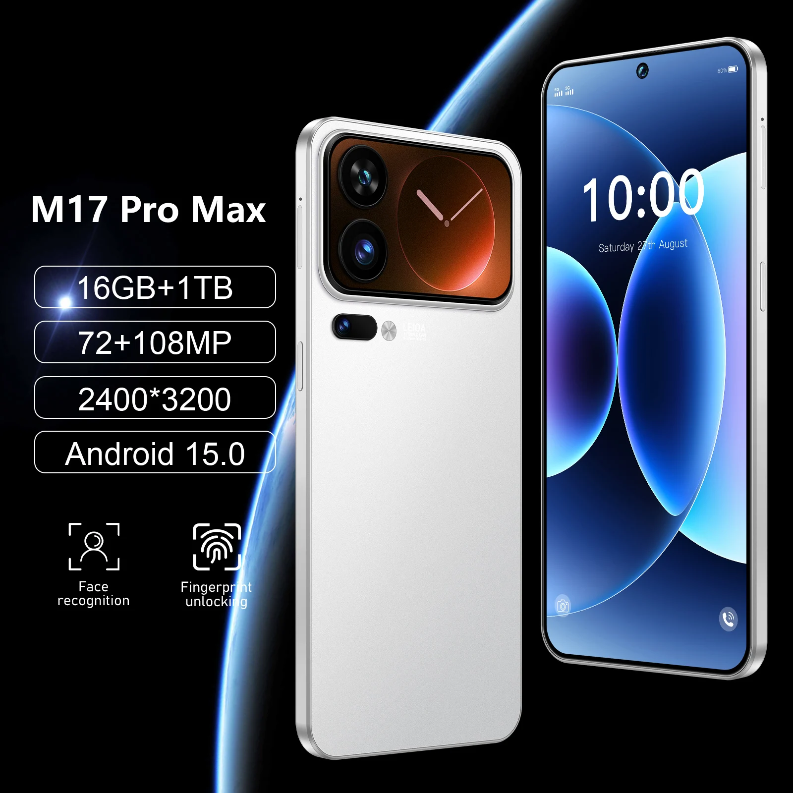 

HOT Silicone Case For M17 Pro Max 7.3inch Smartphone Shockproof Cover Android Moblie Cell Phones Cases High Quality Accessories