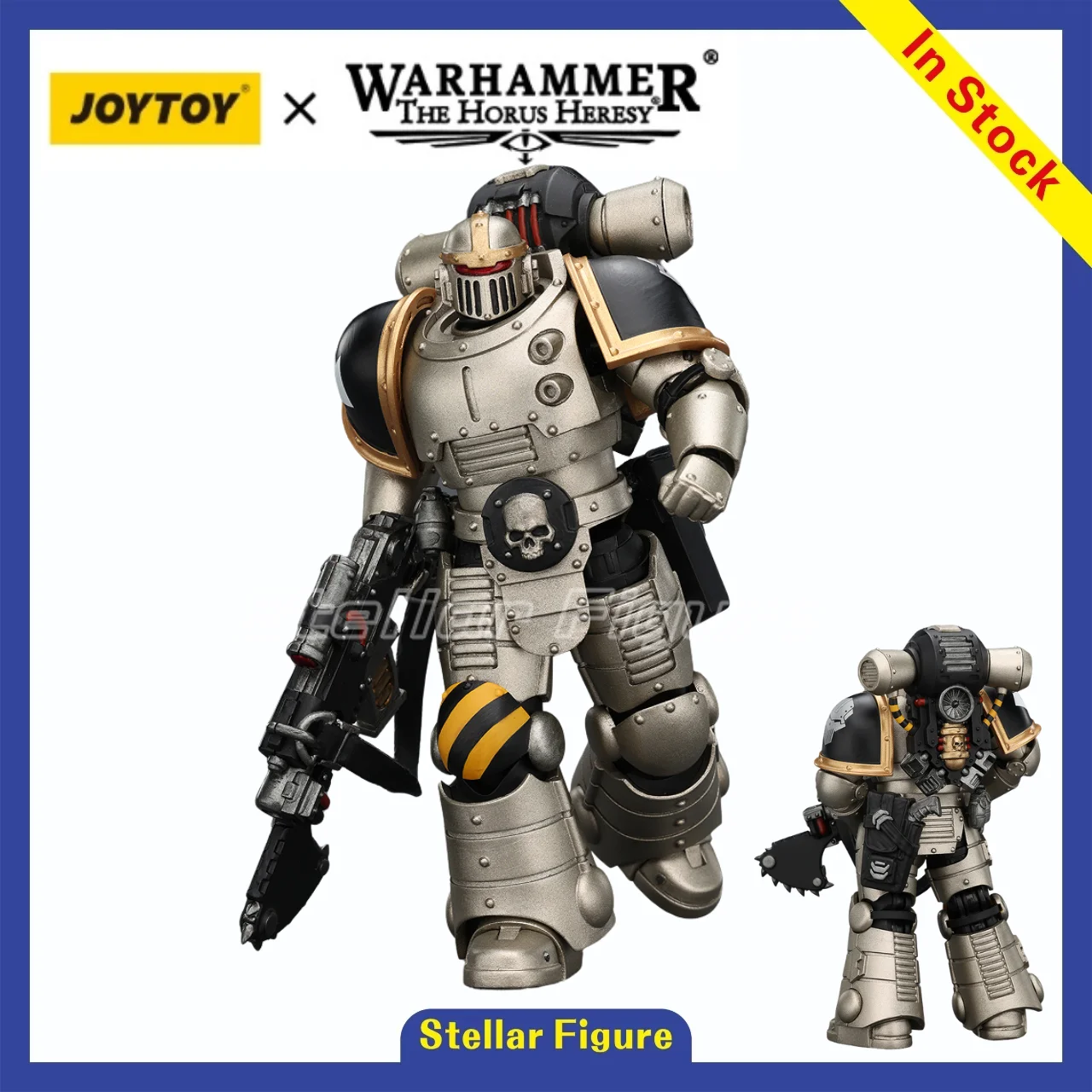 

【Pre-sale】1/18 JOYTOY Warhammer 40K Iron Warriors MkII Legionary3 with Bolter and Bolt Pistol Action Figure Model