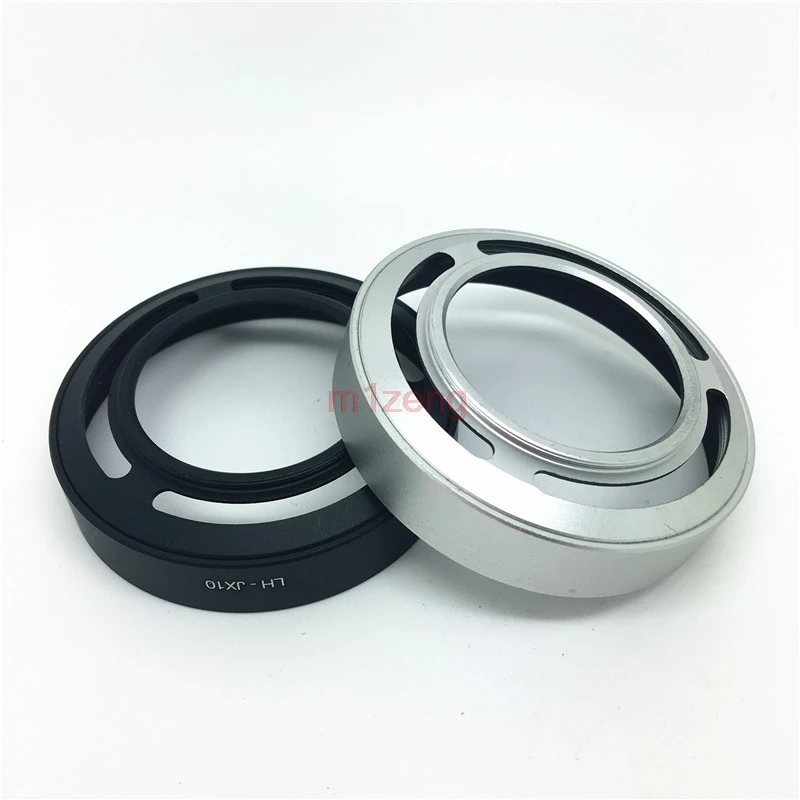 Cubierta de lente de Metal LH-X10, anillo adaptador de filtro y tapa de 52mm para cámara Fujifilm FinePix fuji X10 x20 x30, negro y plateado