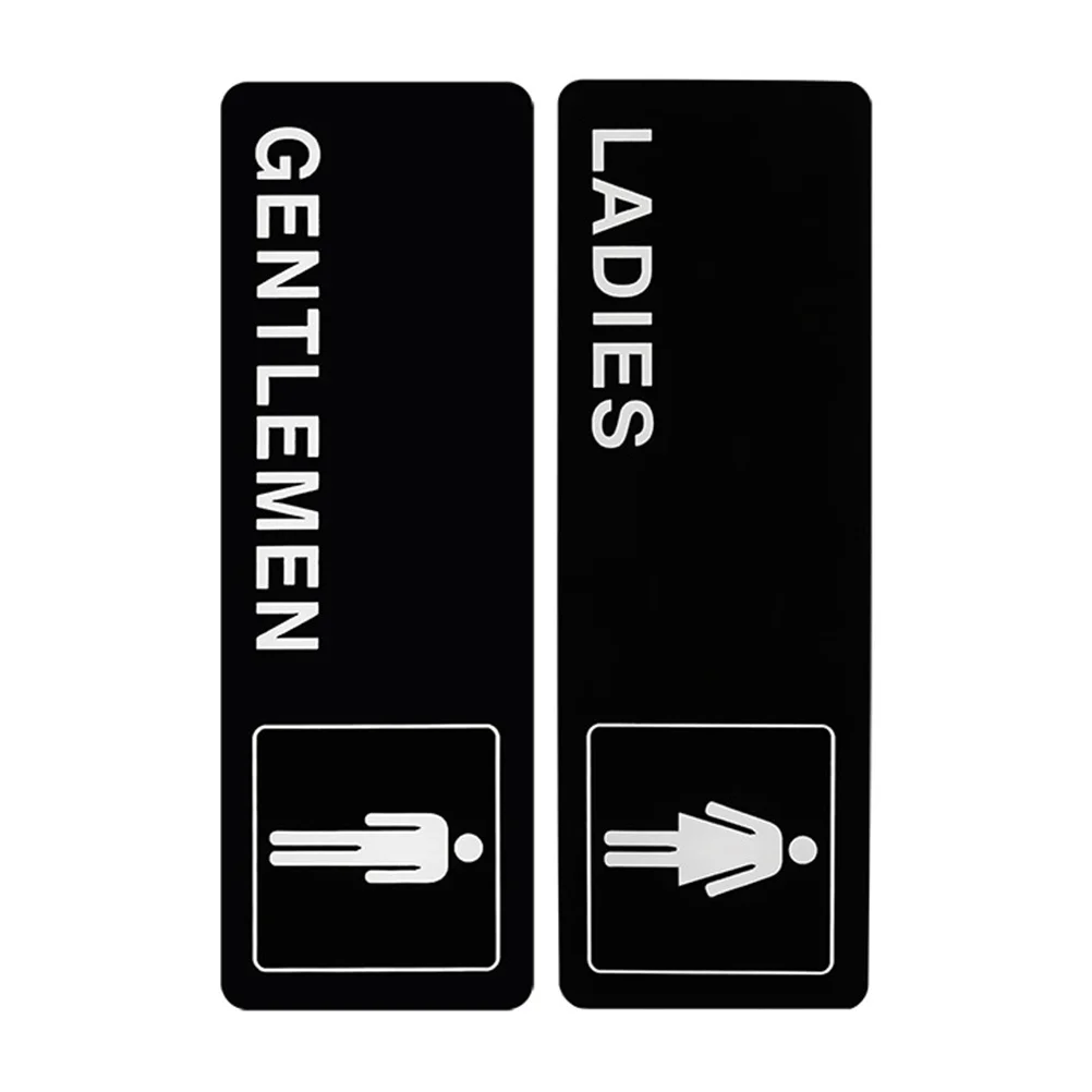 

2Pcs Toilet Sign Acrylic Bathroom Door Signs Gentlemen Ladies Restroom Sign for Hotel Restaurant Public Place Guidance